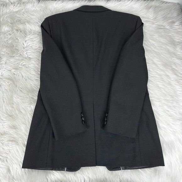 After Six Men's Black Formal One Button Minimalist Tuxedo Prom Suit Coat 41 S - Picture 5 of 10